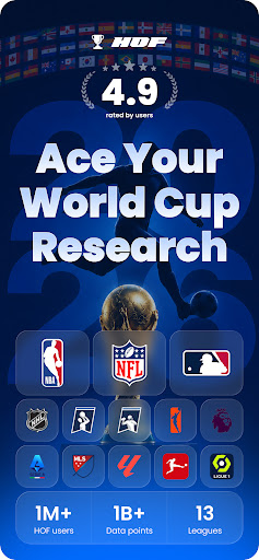 Captura de pantalla de HOF: Sports Stats & Data