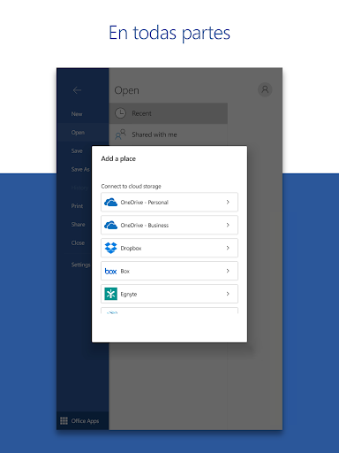 Captura de pantalla de Microsoft Word: Edit Documents