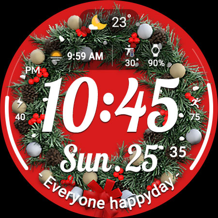 Captura de pantalla de ACRO Happy Christmas Watchface