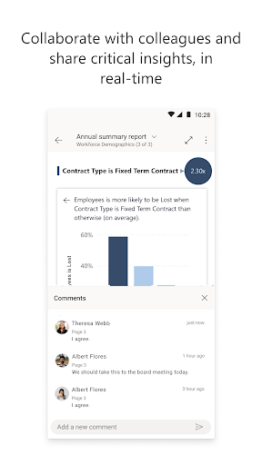 Captura de pantalla de Microsoft Power BI