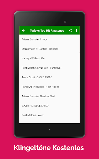 Today's Hit Music Ringtones Screenshot