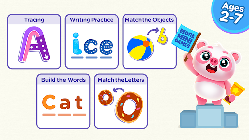Captura de pantalla de Juegos ABC: Trazado y fonética