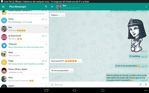 Captura de pantalla de Plus Messenger