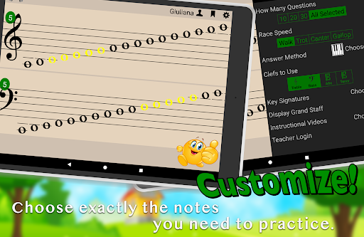 Captura de pantalla de Flashnote Derby- music notes!