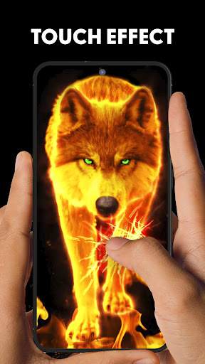 Fire Wallpaper Theme Lone Wolf screenshot