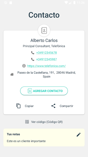 Captura de pantalla de Escáner de código QR