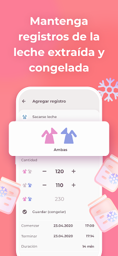 Captura de pantalla de Lactancia y Baby tracker Erby