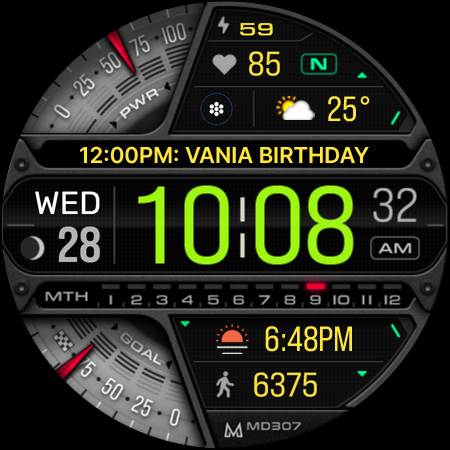 Captura de pantalla de MD307 Digital watch face