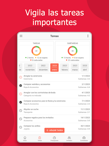Captura de pantalla de Planificador de bodas - MyWed