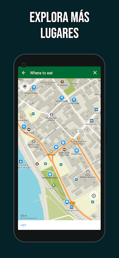 Captura de pantalla de Organic Maps: mapas offline