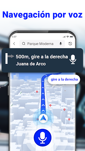 Captura de pantalla de GPS por voz: Planificador