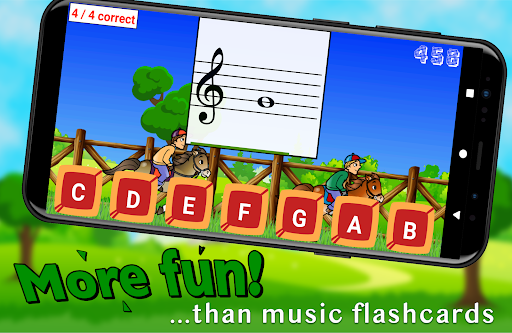 Captura de pantalla de Flashnote Derby- music notes!