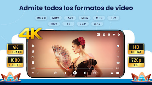 Captura de pantalla de reproductor de vídeo Full HD