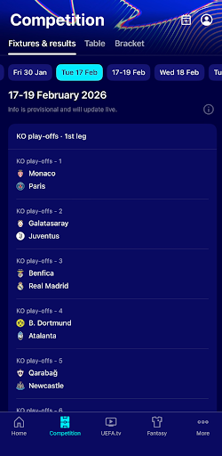 UEFA Champions League Official screenshot