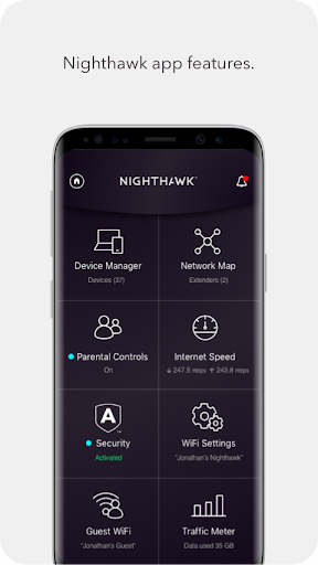 Captura de pantalla de NETGEAR Nighthawk WiFi Router