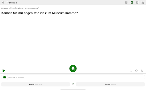 Captura de pantalla de Microsoft Traductor