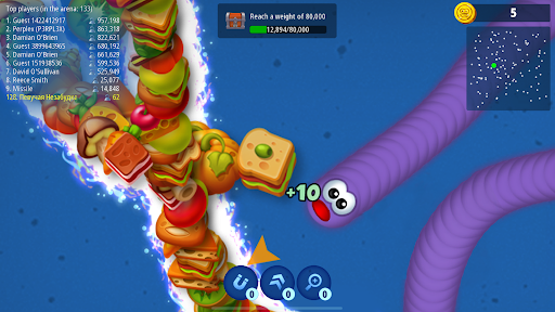 Wurmzone.io Gefräßige Schlange Screenshot