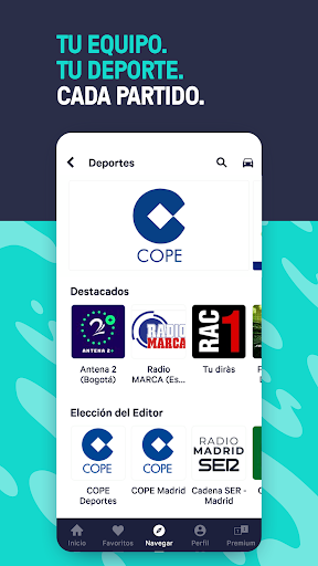 Captura de pantalla de TuneIn Radio Pro