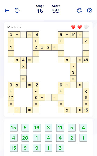 Mathematik-Puzzles - Crossmath Screenshot