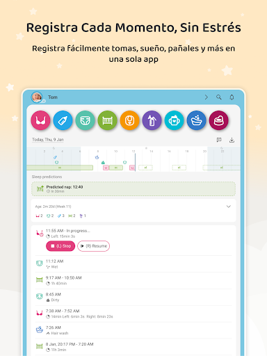 Captura de pantalla de Baby Daybook Lactancia materna