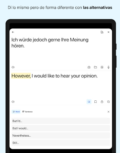 Captura de pantalla de Traductor de DeepL