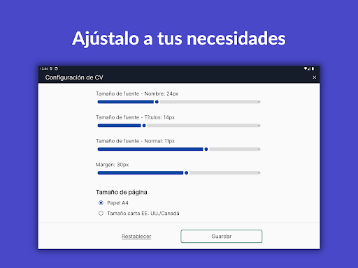Captura de pantalla de Currículum Vítae - CV Engineer