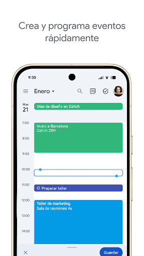 Captura de pantalla de Google Calendar