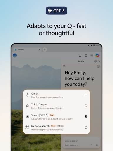 Microsoft Edge: AI browser screenshot