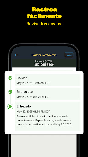 Captura de pantalla de Western Union Envíar dinero