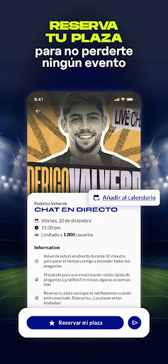 Captura de pantalla de TR - Chatea con Fútbolistas