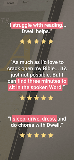 Dwell: Audio Bible screenshot