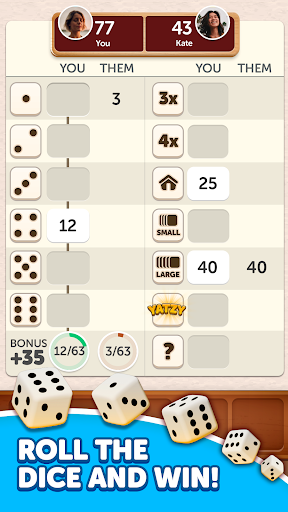 Captura de pantalla de Dice Yatzy - Classic Fun Game