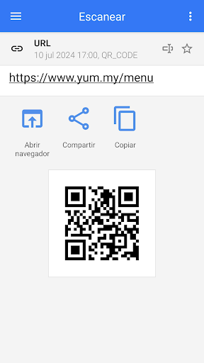 Captura de pantalla de Lector de código QR