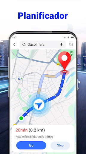 Captura de pantalla de GPS por voz: Planificador