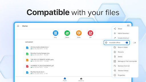 MobiOffice: Word, Sheets, PDF screenshot