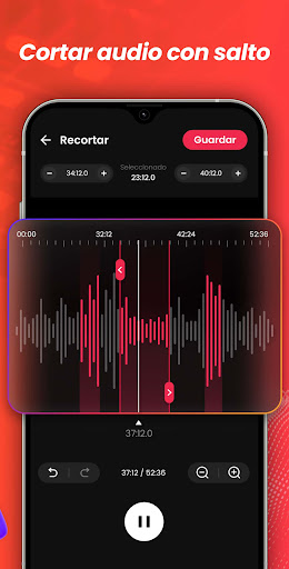 Captura de pantalla de Editor de Música, Cortar Audio