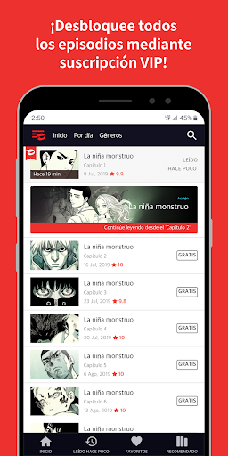 Captura de pantalla de Toomics - Lee Cómics Premium