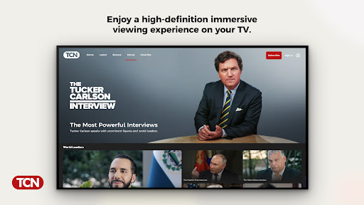 Captura de pantalla de Tucker Carlson Network