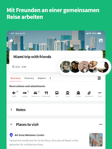 Wanderlog reisen routenplaner Screenshot