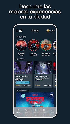 Captura de pantalla de Fever: Eventos & Boletos