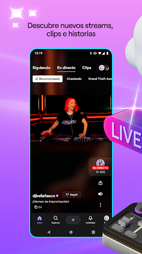 Captura de pantalla de Twitch: emisiones en directo