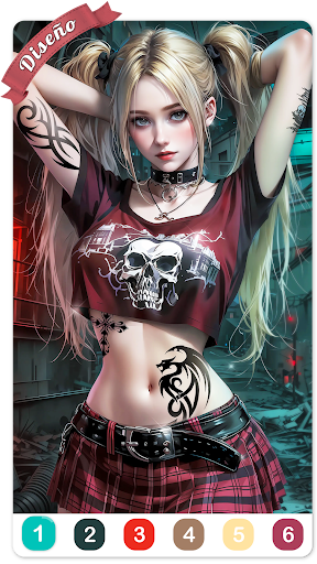 Captura de pantalla de Tatuaje libro para colorear