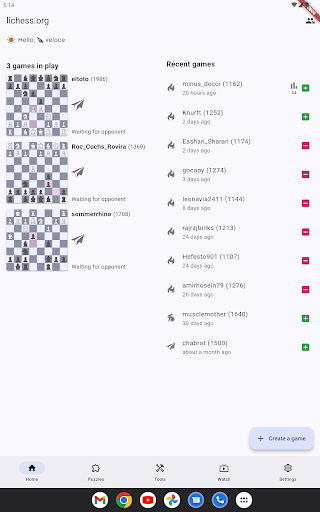 Captura de pantalla de Lichess