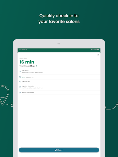 Great Clips Online Check-in Screenshot