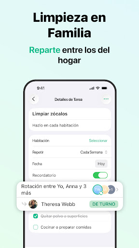 Captura de pantalla de Tareas del Hogar en Familia