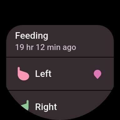 Breastfeeding tracker Pump log screenshot