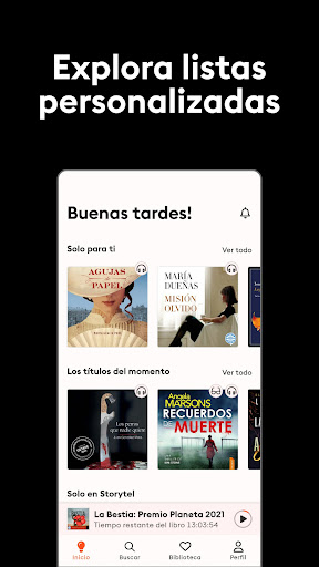 Captura de pantalla de Storytel: Audiolibros y libros