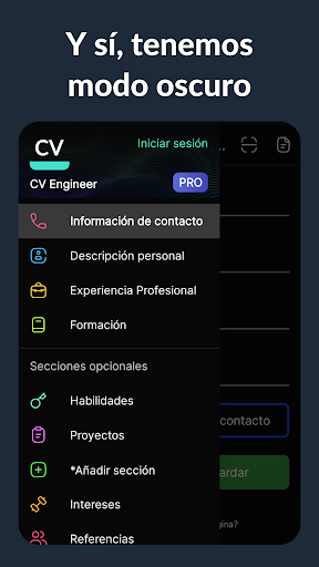 Captura de pantalla de Currículum Vítae - CV Engineer