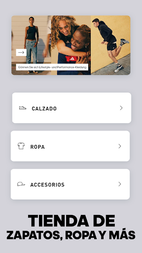 Captura de pantalla de adidas: Ropa y sneakers