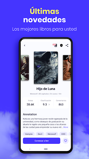 Captura de pantalla de AlphaNovel - Libros y cómics